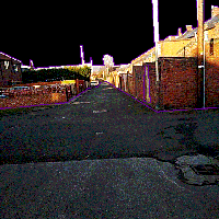 an animated gif of a creature round the corner