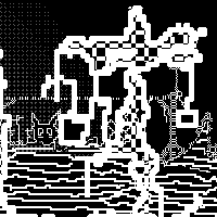 animated gif of a moon being sick