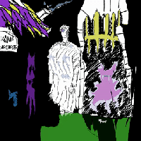 an animated gif of a wizard and a dog